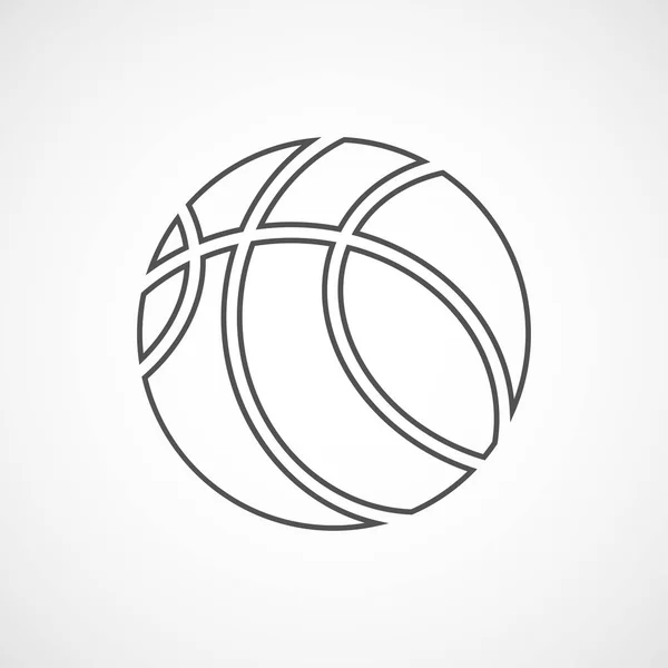 Línea icono de baloncesto — Vector de stock