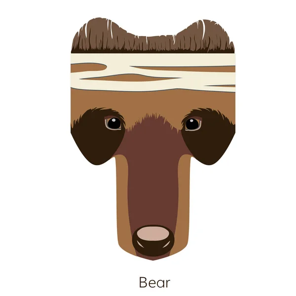 Cabeza de oso texto — Vector de stock