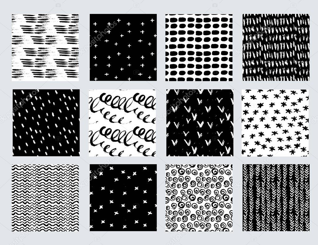 set abstract ink pattern