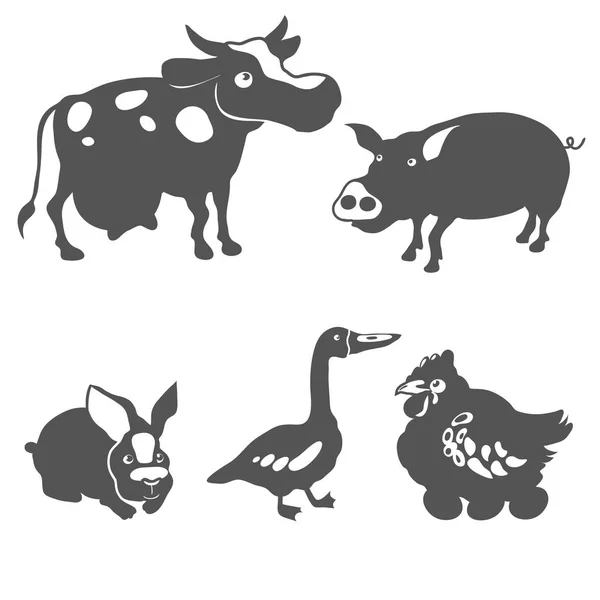 Farm animal black — Stock Vector