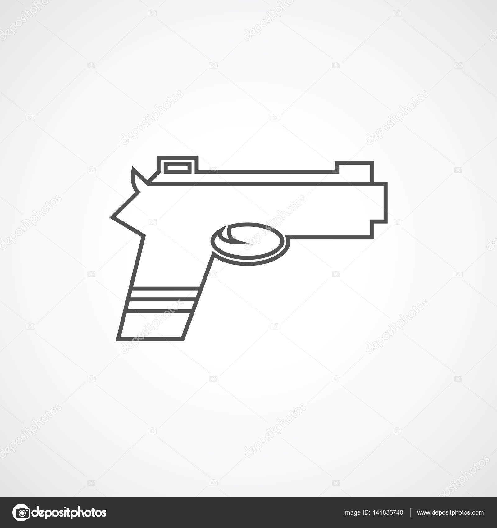 Design vetorial de logotipo de jogo de armas