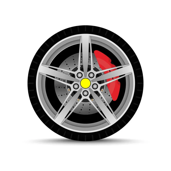 Freno de rueda — Vector de stock