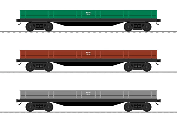 Eisenbahnwaggon. Vektor — Stockvektor