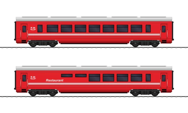 Railway carriage. vector — Stock Vector