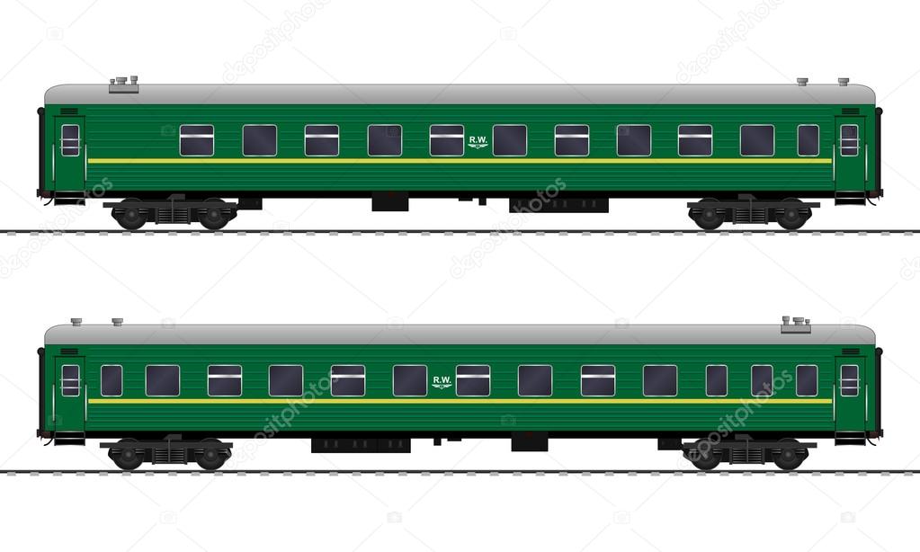 Railway carriage. vector