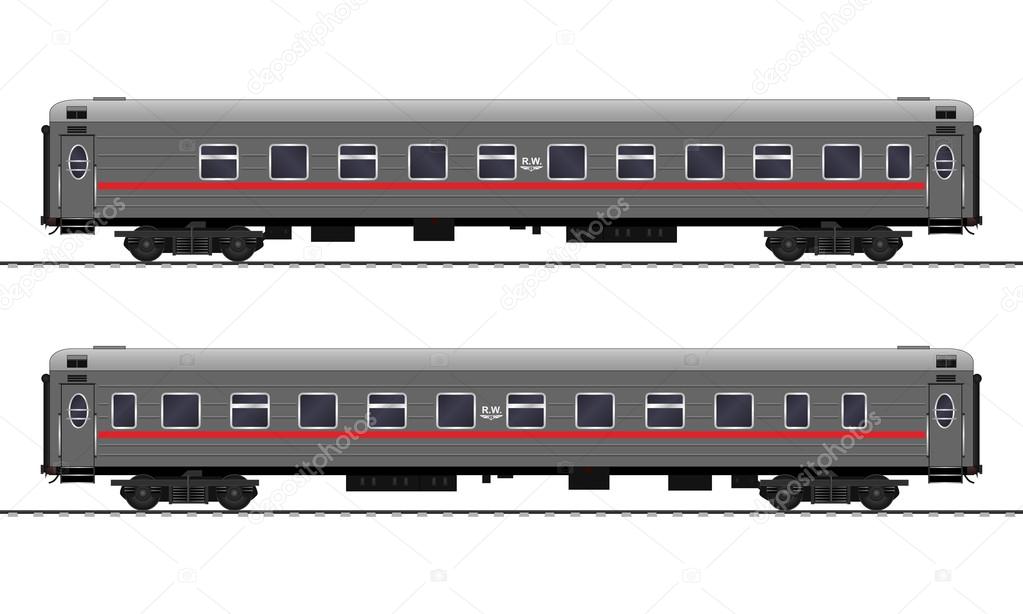 Railway carriage. vector