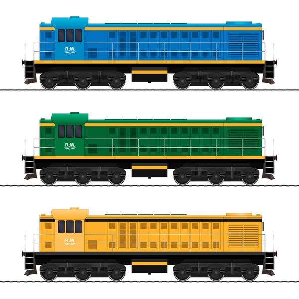 Personenschnellzug. Eisenbahnwaggon. Vektor — Stockvektor