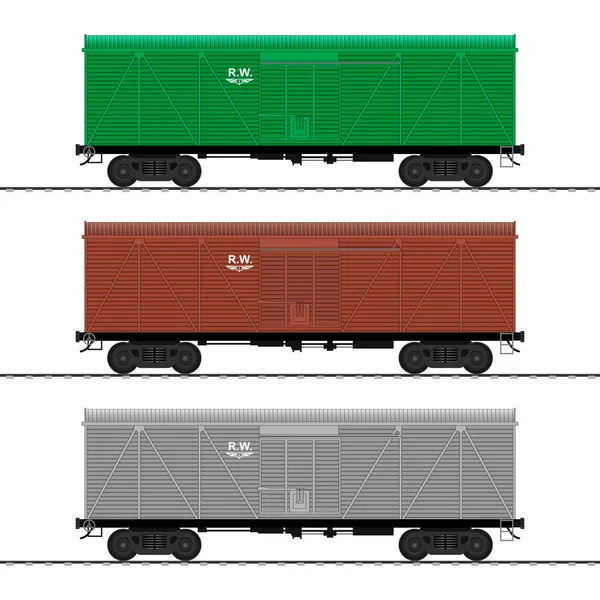 Personenschnellzug. Eisenbahnwaggon. Vektor — Stockvektor