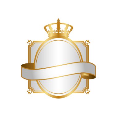 Şablon. Kraliyet vintage etiket. ayarla