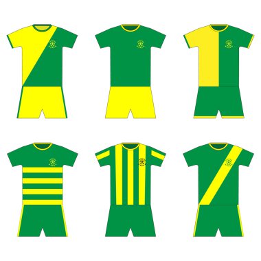 Futbol takımı. Şablon. ayarla