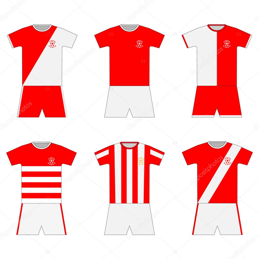 Football Kit Template Set Stock Vector Chel11 127162600