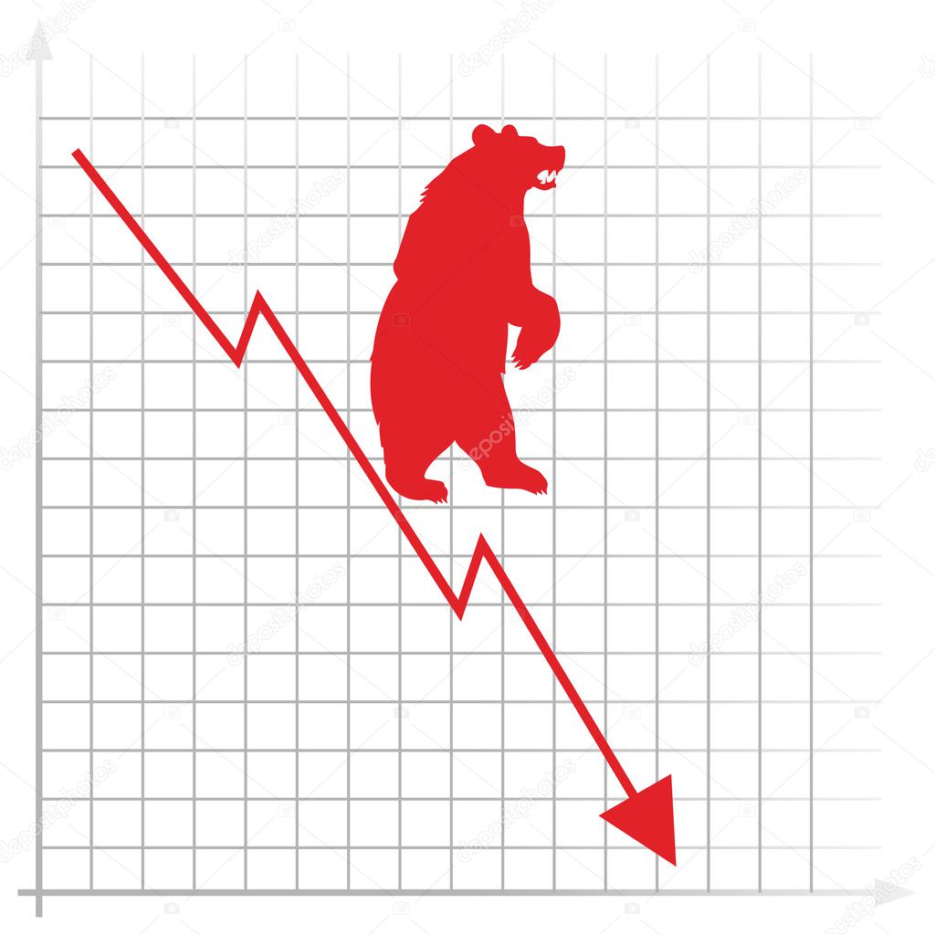 Stock market concept bull vs bear 