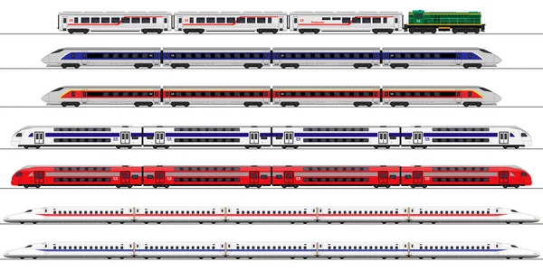 Carruagem ferroviária. conjunto —  Vetores de Stock