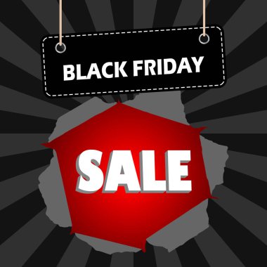 Siyah Cuma satış etiketi. Siyah Cuma tasarım