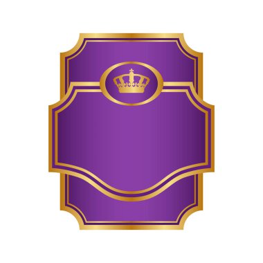 Şablon. Kraliyet vintage etiket. ayarla