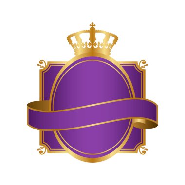 Şablon. Kraliyet vintage etiket. ayarla