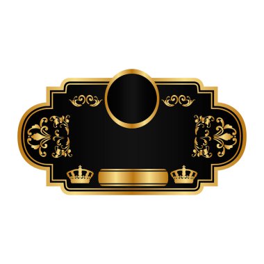 Şablon. Kraliyet vintage etiket. ayarla
