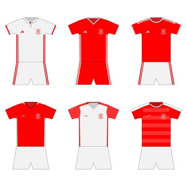 Futbol takımı. Şablon.