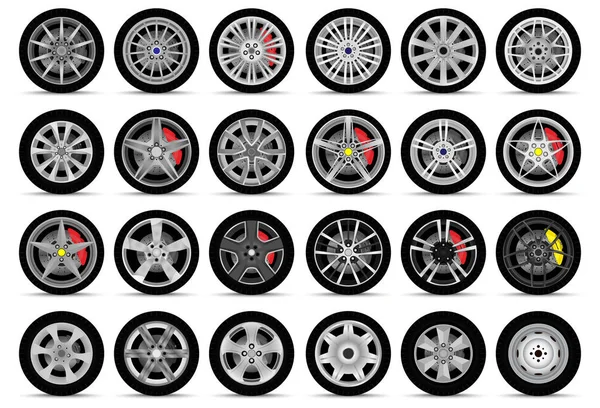 Coche realista. conjunto — Archivo Imágenes Vectoriales