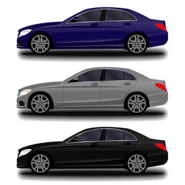 gerçekçi araba. Sedan. Ayarla