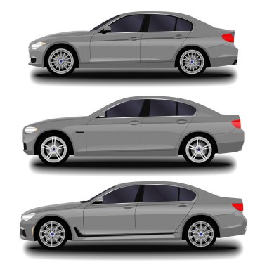 gerçekçi araba. Sedan. Ayarla