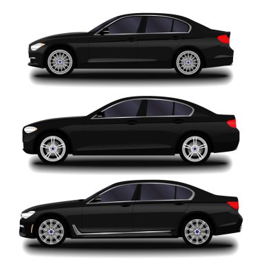 gerçekçi araba. Sedan. Ayarla
