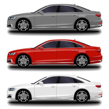 gerçekçi araba. Uzun sedan. 