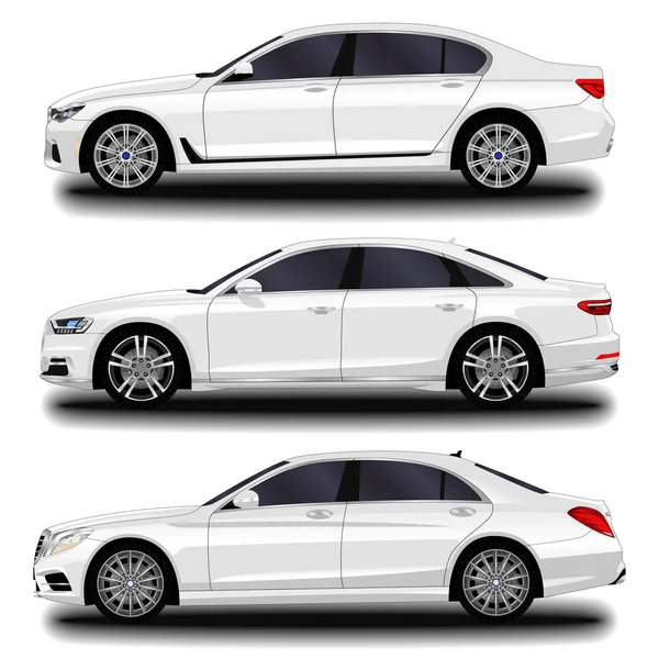 gerçekçi araba. Uzun sedan. ayarla