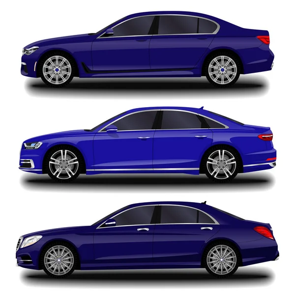 gerçekçi araba. Uzun sedan. ayarla