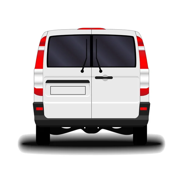 Realistic cargo van. — Stock Vector