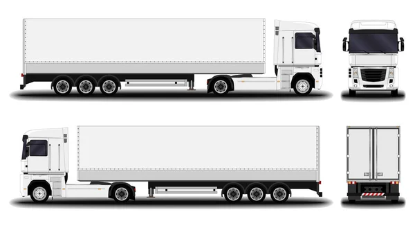 Grote realistische vrachtwagen. — Stockvector