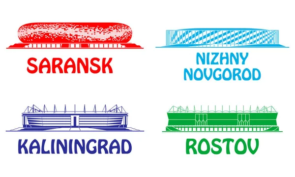 Fußballstadion Russland 2018 — Stockvektor