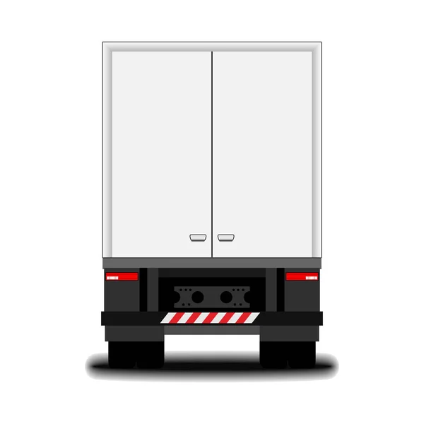 Futuristic Electric Truck Back View — Stock Vector