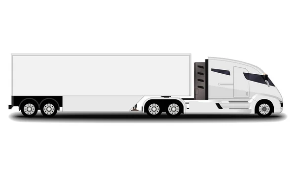 Camión Eléctrico Futurista Vista Lateral — Vector de stock