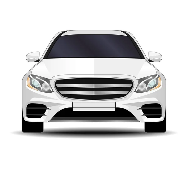 Realistisches Auto Limousine Frontansicht — Stockvektor