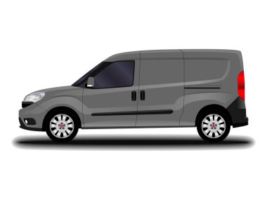 gerçekçi kargo van. yan görünüm