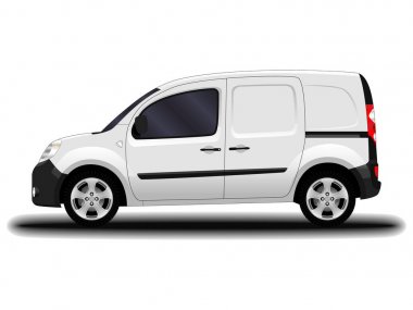 gerçekçi kargo van. yan görünüm