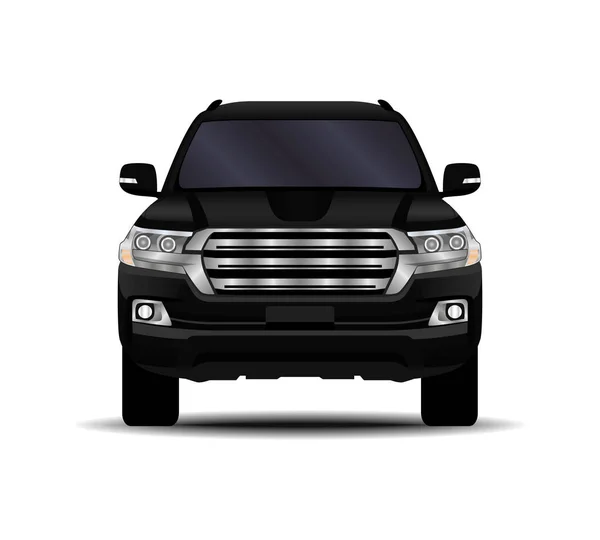 Realistic Suv Car Front View — Stock Vector
