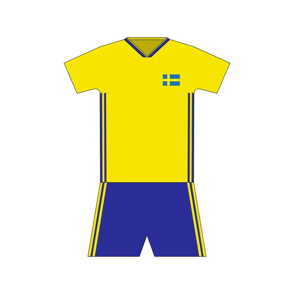 Kit Futebol Suécia 2018 —  Vetores de Stock