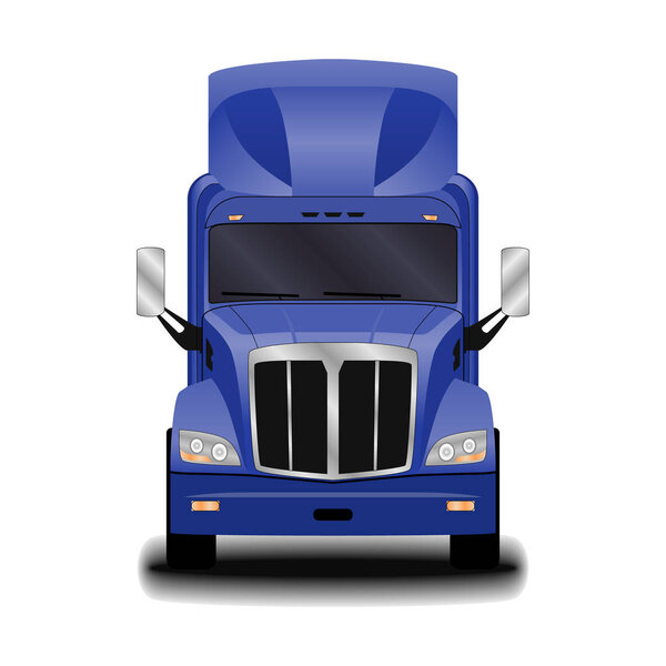 реалистичный грузовик. вид спереди
.