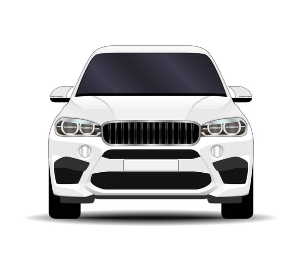 Realistic Suv Car Front View — Stock Vector