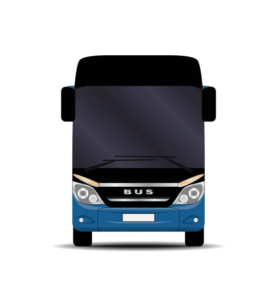 Autobus Realistico Vista Frontale — Vettoriale Stock