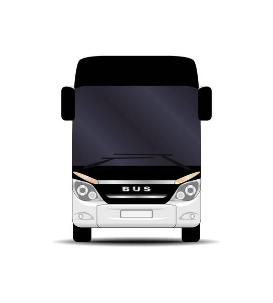Realistic Bus Front View — Stock Vector