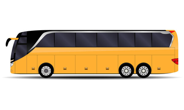 реалистичный автобус. вид сбоку
