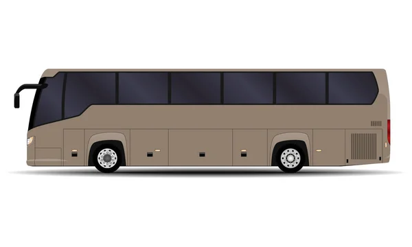 Autobus Realistico Vista Laterale — Vettoriale Stock