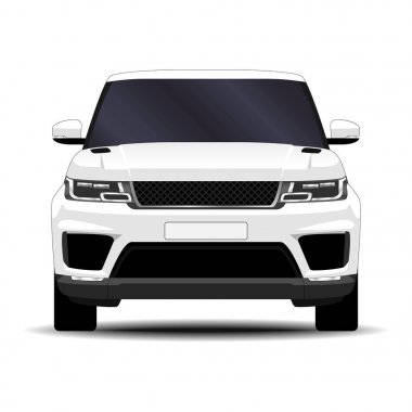 Gerçekçi bir SUV arabası. Ön görünüm