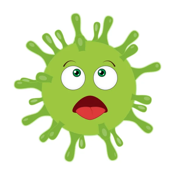 Smiley Coronavirus Emoji Nouveau Type Virus — Image vectorielle