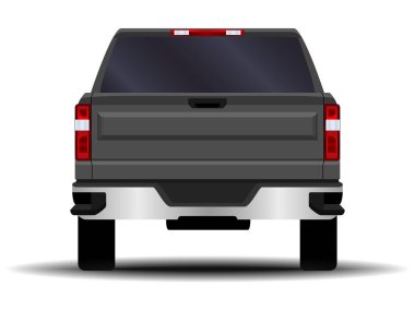 Gerçekçi bir araba. Kamyon, kamyonet. arka plan.