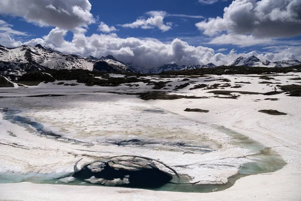 Frozen Totensee on the Grimsel pass — Stock Photo, Image