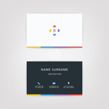 b basit alfabe kartvizit